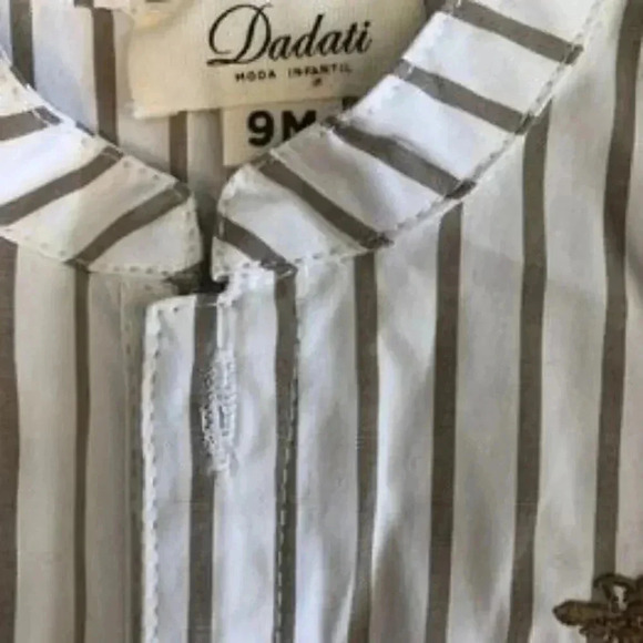 Dadati White Stripe Infant Top with Bee - Picture 4 of 4